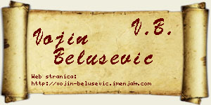 Vojin Belušević vizit kartica
